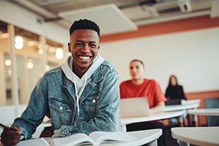 student smiling