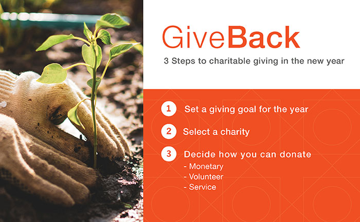Give Back - 3 Steps to charitable giving in the new year